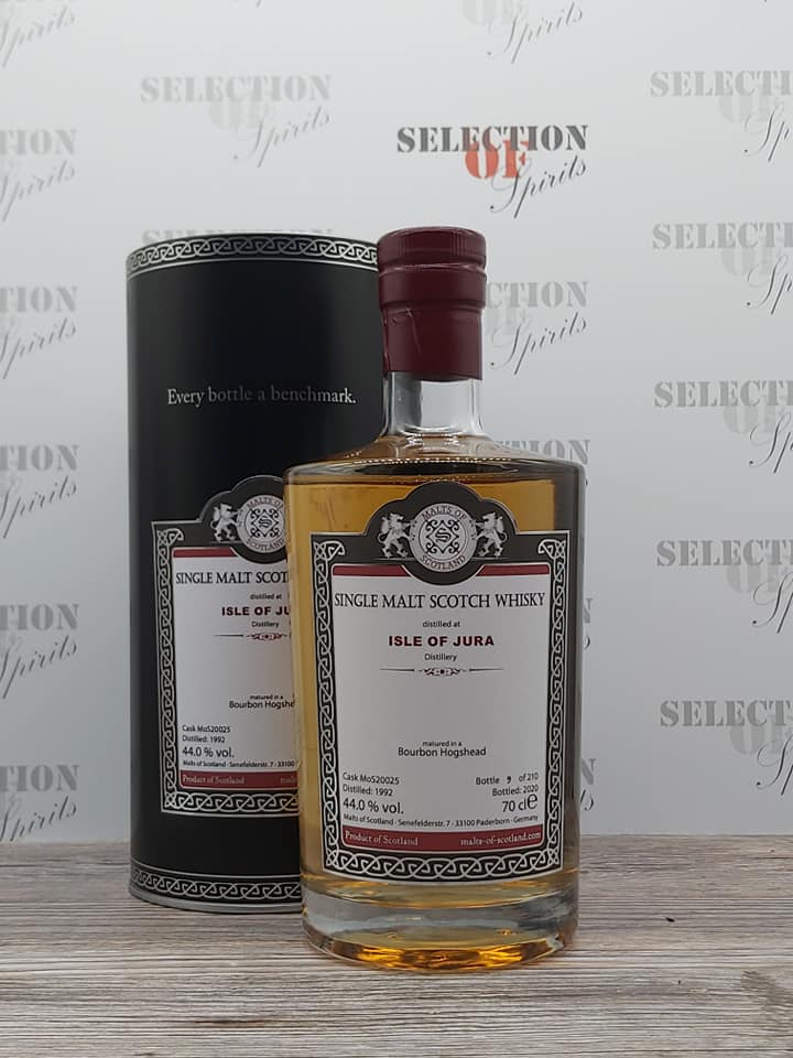 Malts of Scotland ISLE OF JURA 1992/2020 matured in a Bourbon Hogshead
