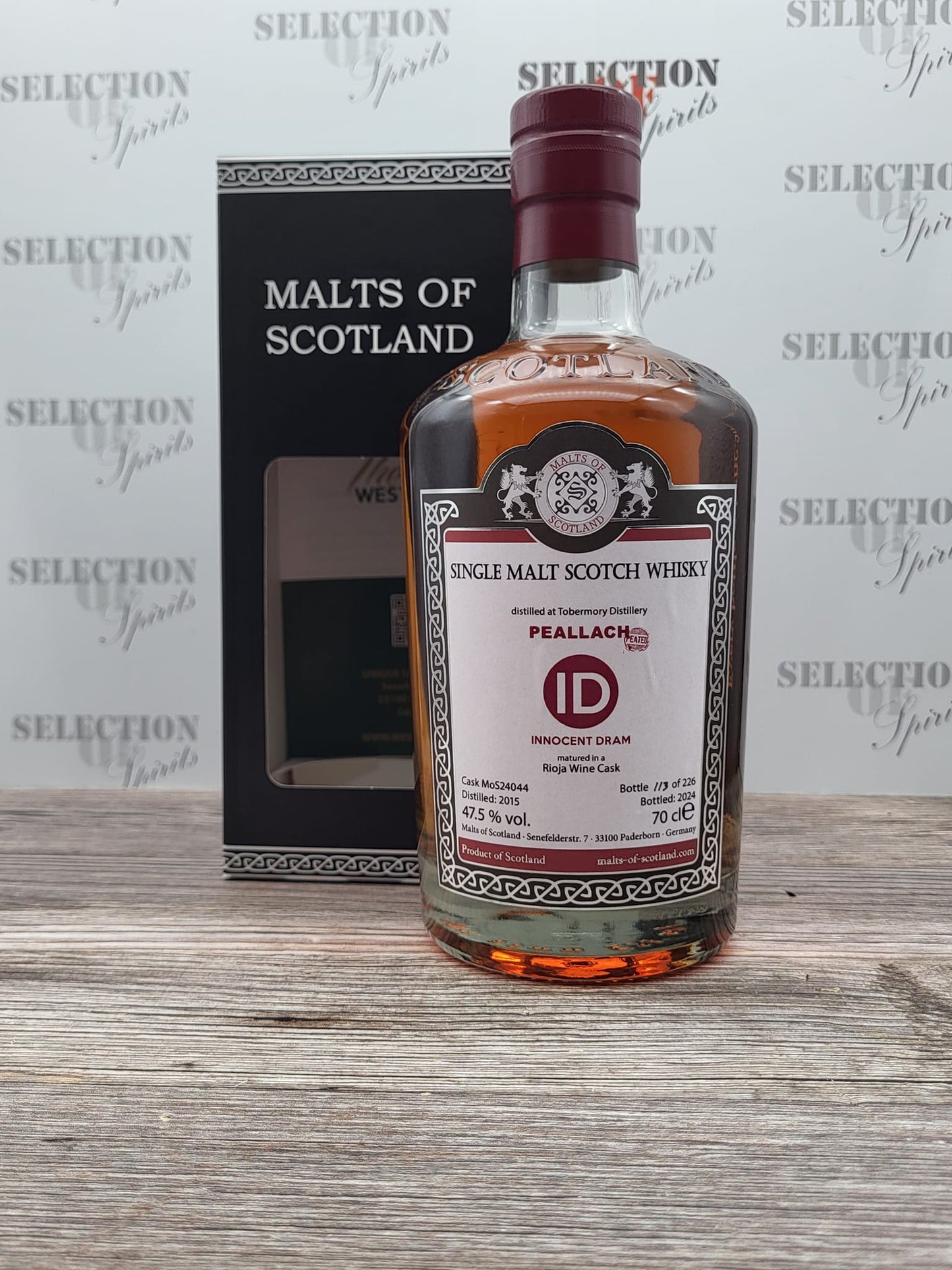 Malts of Scotland PEALLACH 2015/2024 Rioja Wine Cask "peated Tobermory"