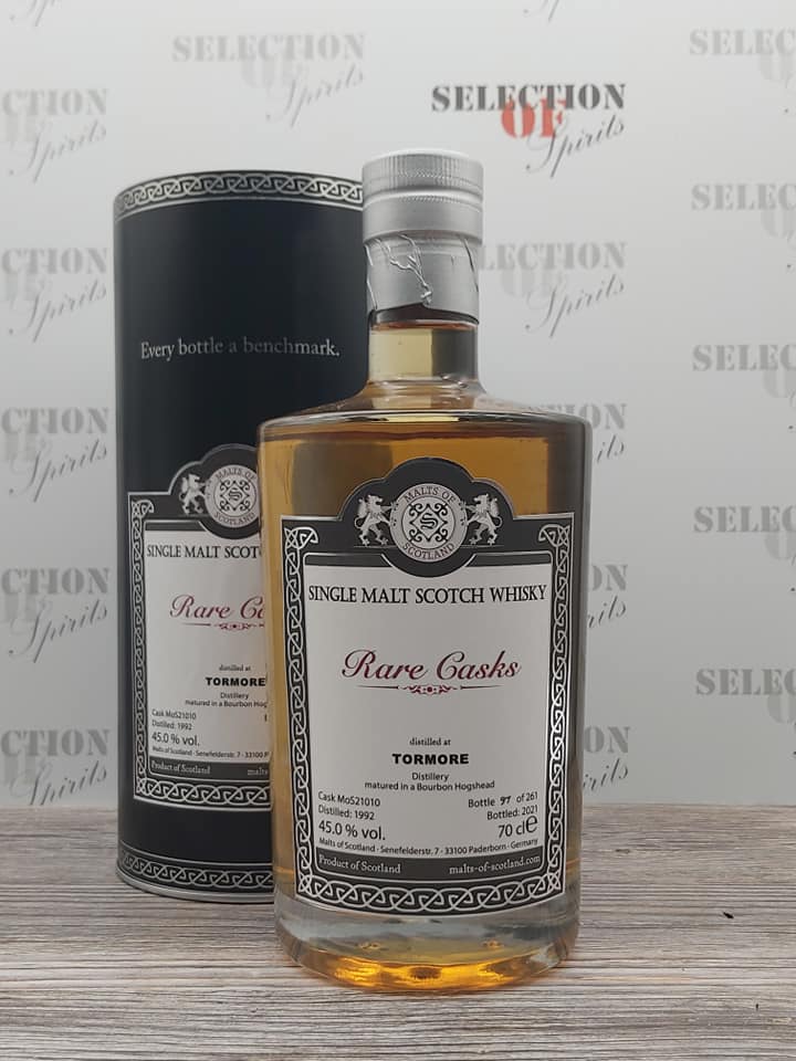 Malts of Scotland TORMORE 1992/2021 Rare Cask Range Bourbon Hogshead