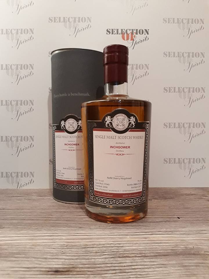 Malts of Scotland INCHGOWER 2006/2017 Refill Sherry Hogshead