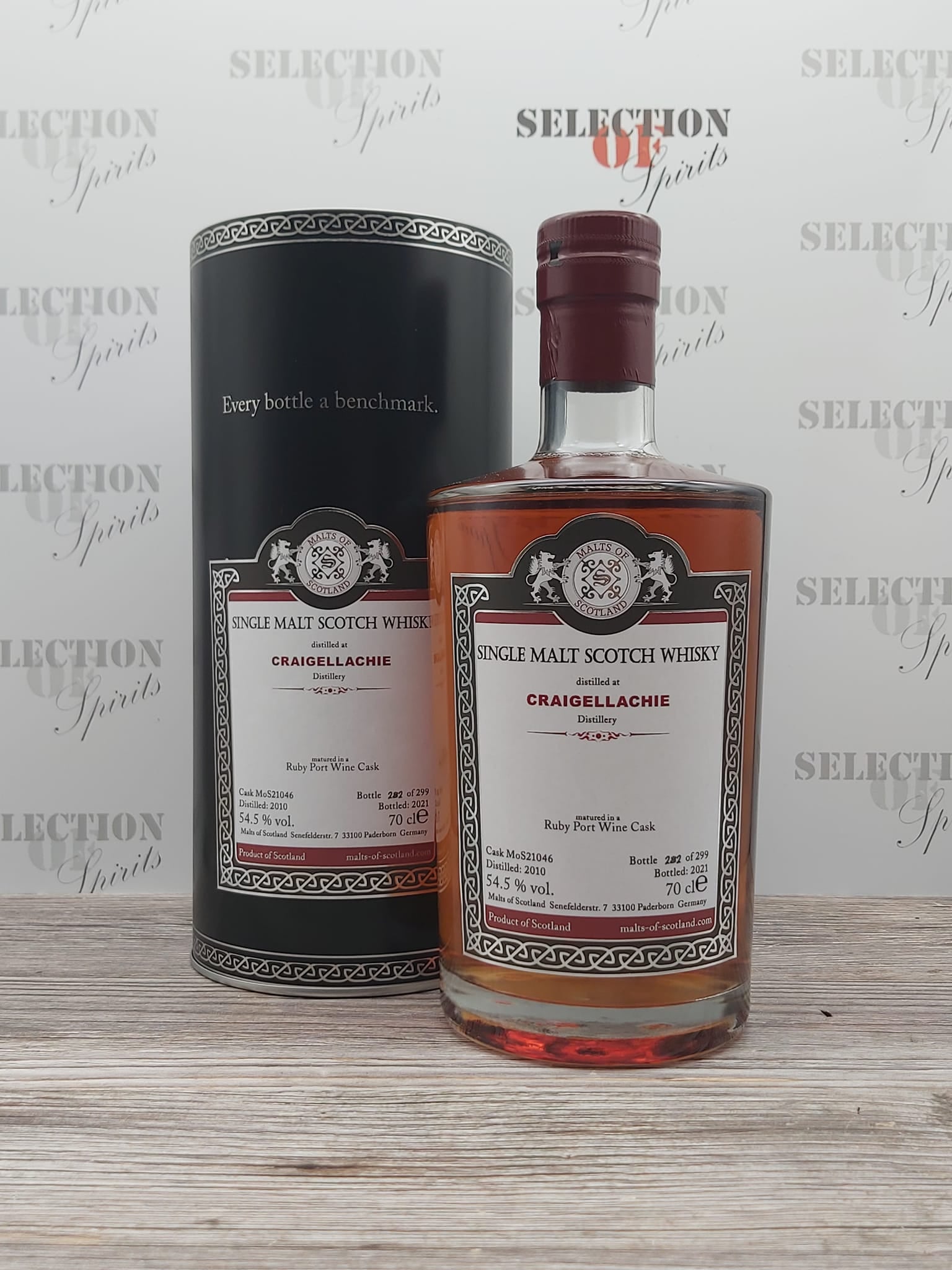 Malts of Scotland Craigellachie 2010/2021 Ruby Port Wine cask