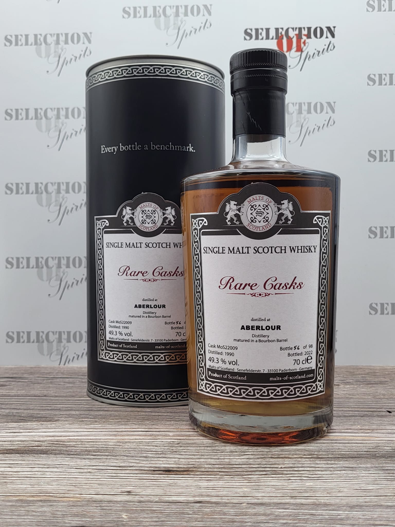 Malts of Scotland ABERLOUR 1990/2022 Bourbon Barrel Rare Cask Range