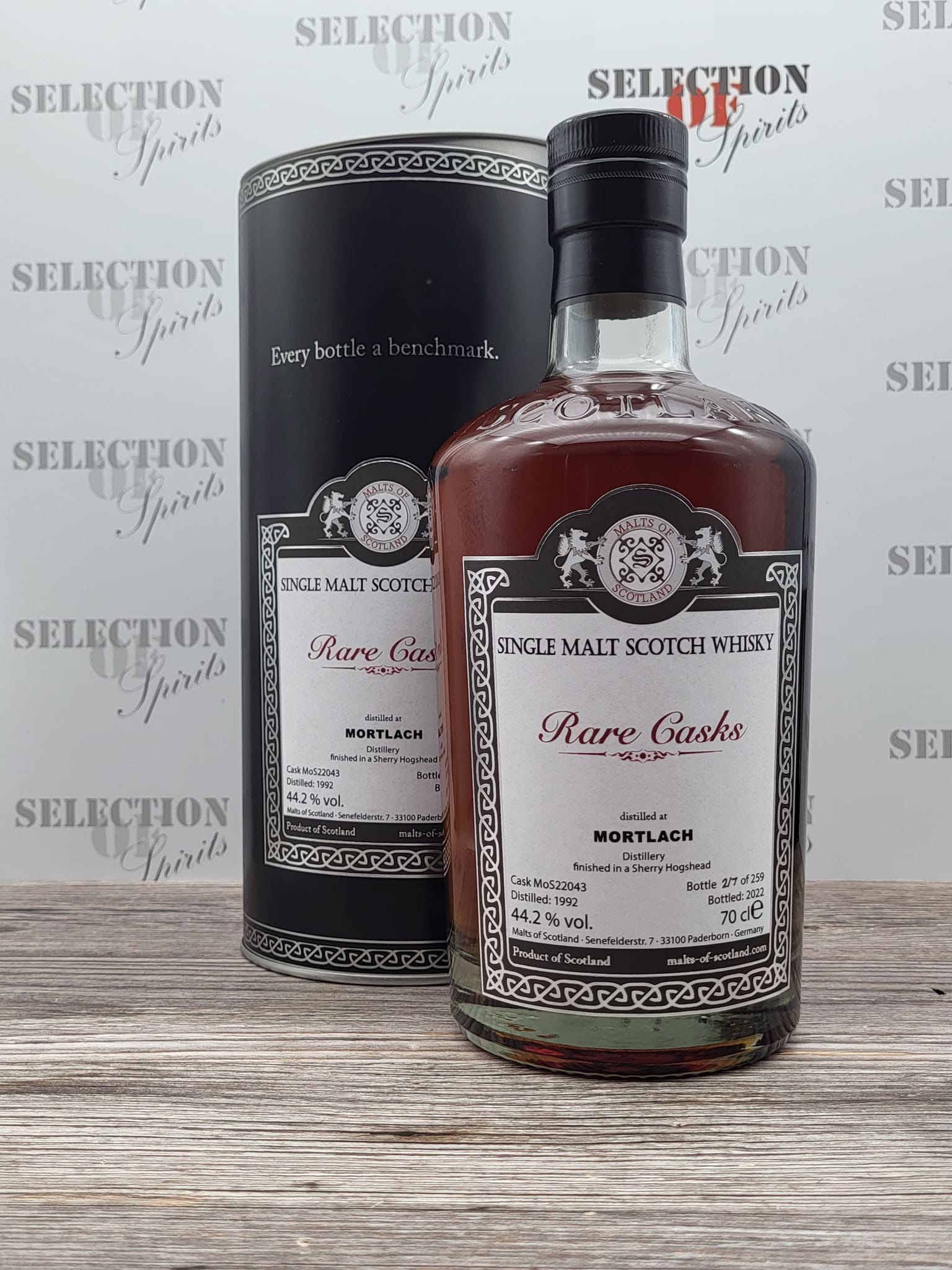Malts of Scotland MORTLACH 1992/2022 Sherry Hoshead Rare Cask Range