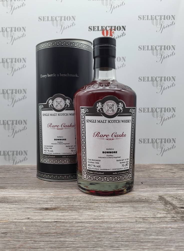 Malts of Scotland BOWMORE 1996/2024 Rare Cask Range Sherry Hogshead