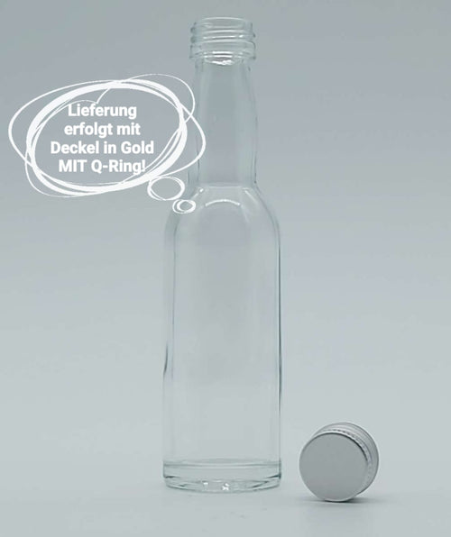 4cl40/ml Kropfhalsflasche im Set inkl. Deckel PP18