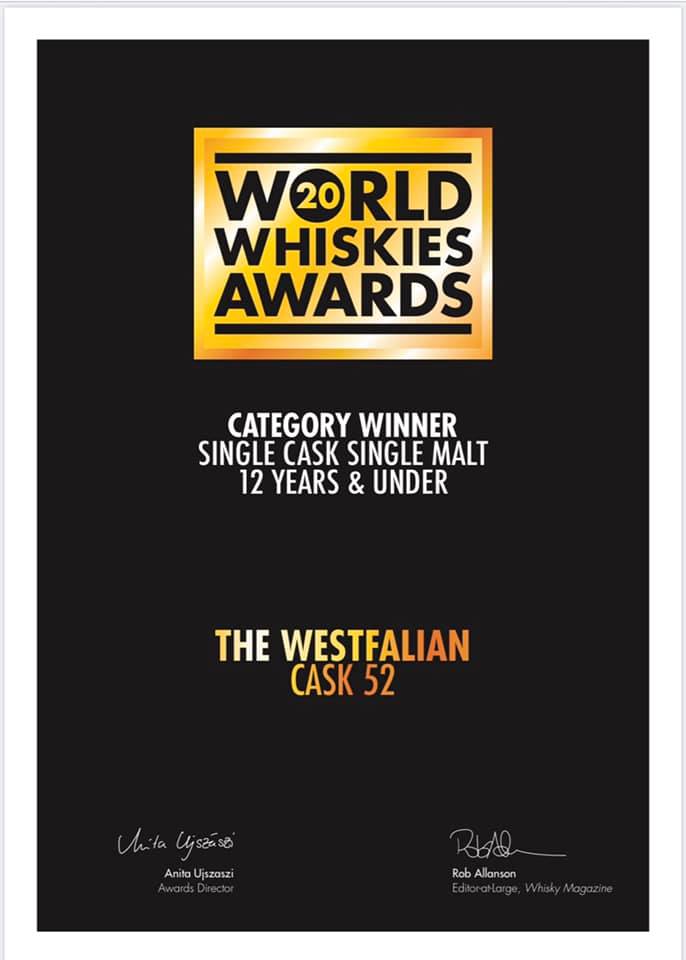 THE WESTFALIAN German Single Malt Whisky 2013/2019 ex.Bowmore Sherry Hogshead -peated-