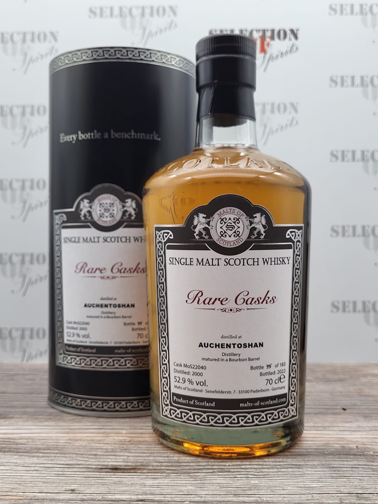 Malts of Scotland AUCHENTOSHAN 2000/2022 Rare Cask Range