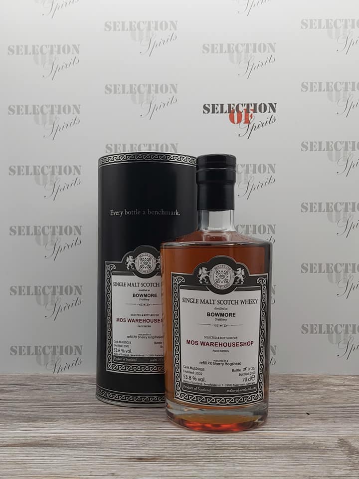 Malts of Scotland BOWMORE 2002/2020 refill PX Sherry Hogshead