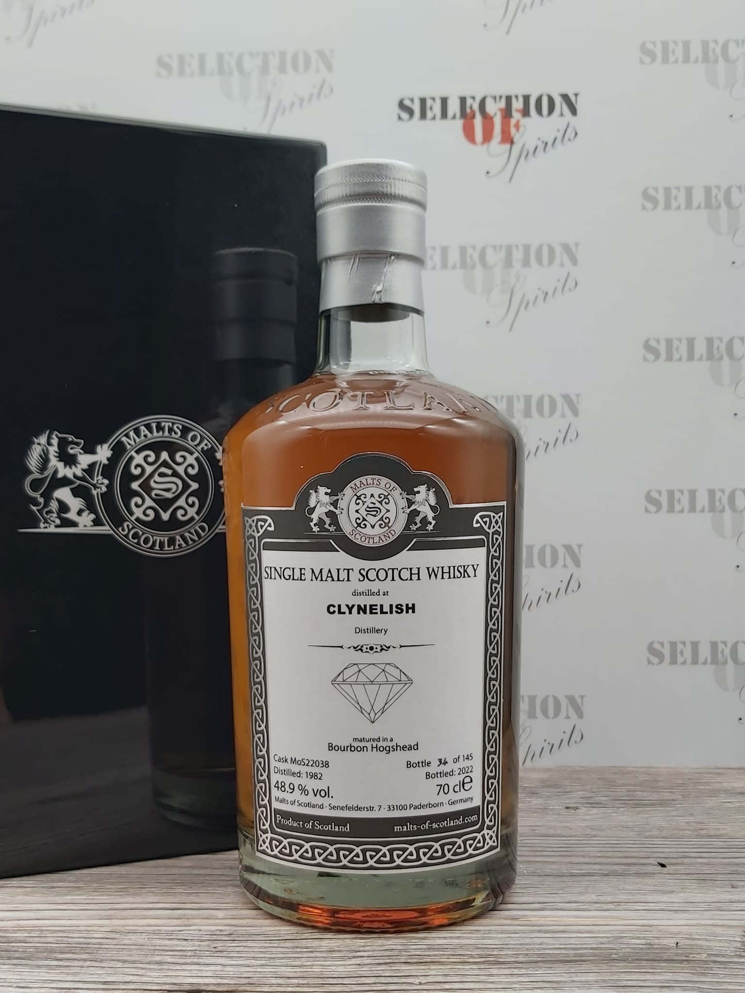 Malts of Scotland CLYNELISH 1982/2022 Warehouse Diamond Bourbon Hogshead