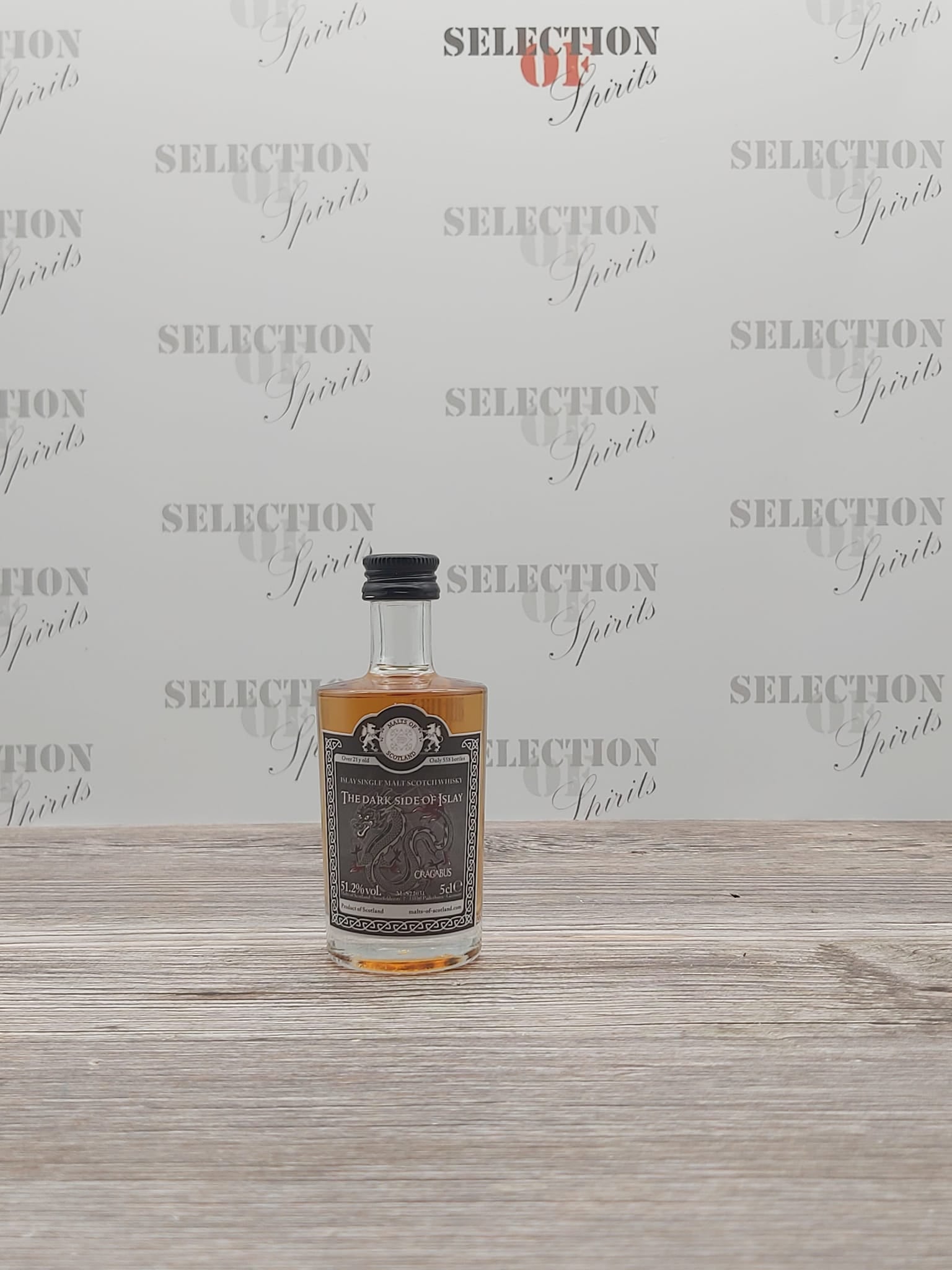 Malts of Scotland Dark Side of Islay "CRAGABUS" Miniatur Malts of Scotland