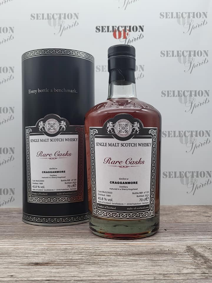 Malts of Scotland CRAGGANMORE 1989/2023 Rare Cask Range