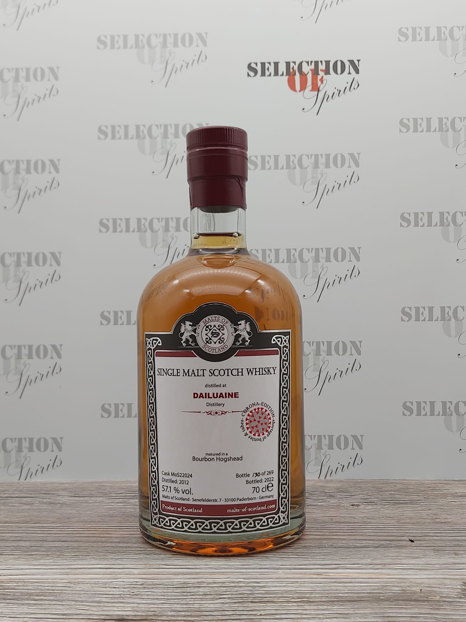 Malts of Scotland DAILUAINE 2012/2022 Bourbon Hogshead