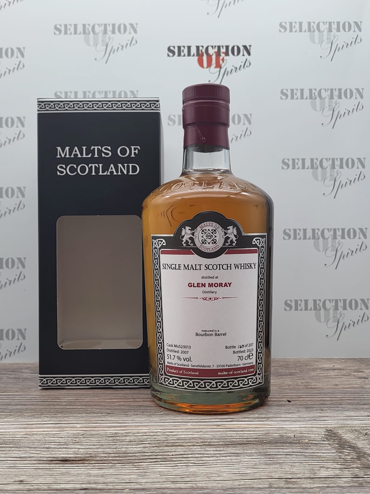 Malts of Scotland GLEN MORAY 2007/2023 Bourbon Barrel