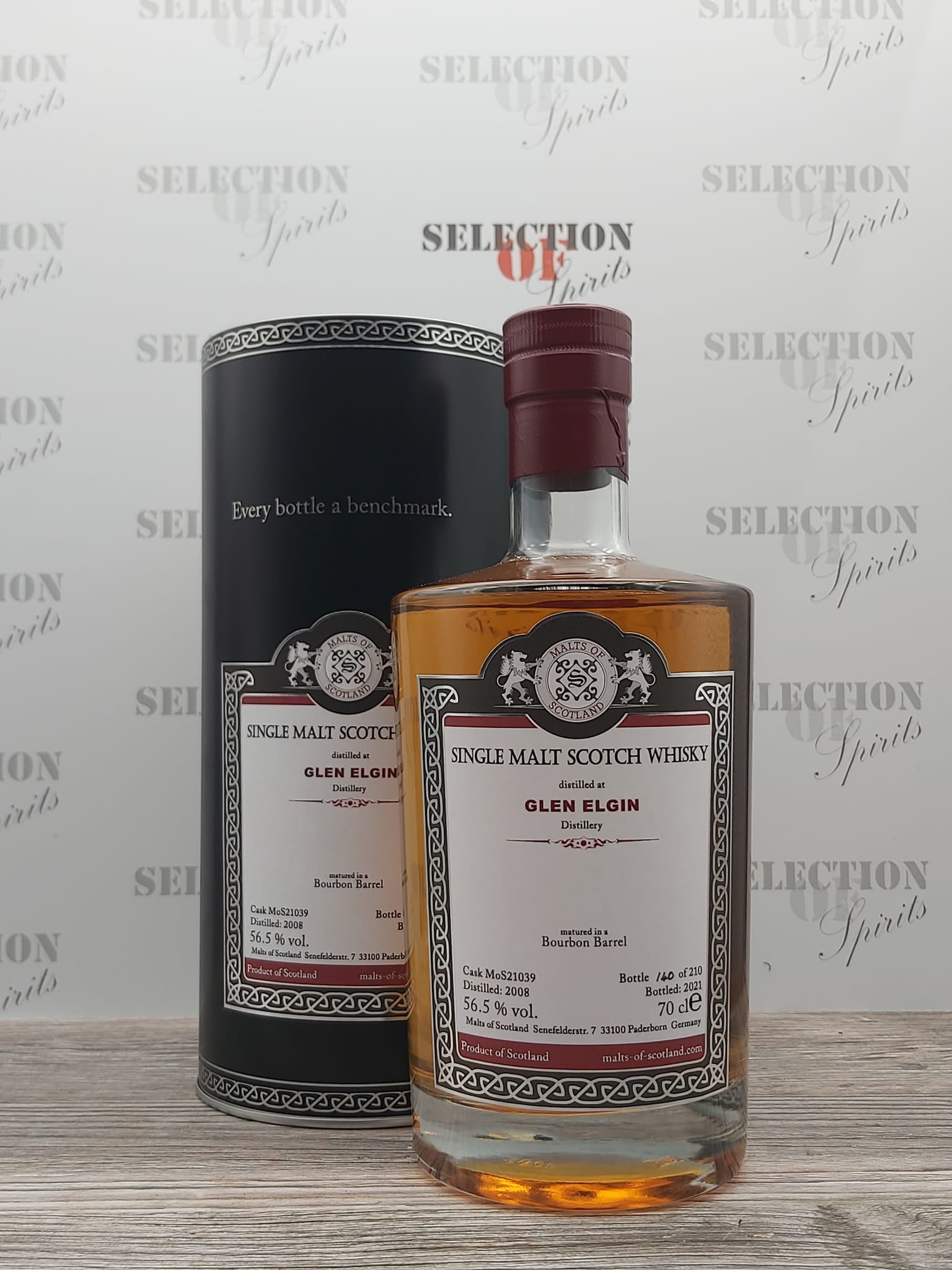 Malts of Scotland GLEN ELGIN 2008/2021 -Bourbon Barrel-