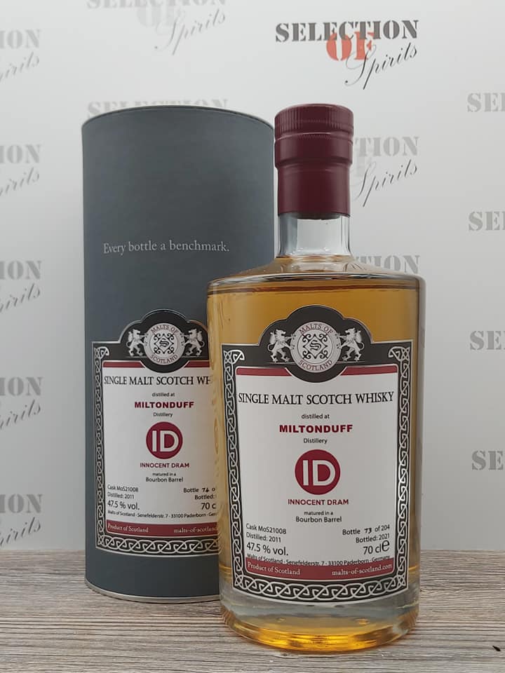 Malts of Scotland MILTONDUFF 2011/2021 ID-Range Bourbon Barrel