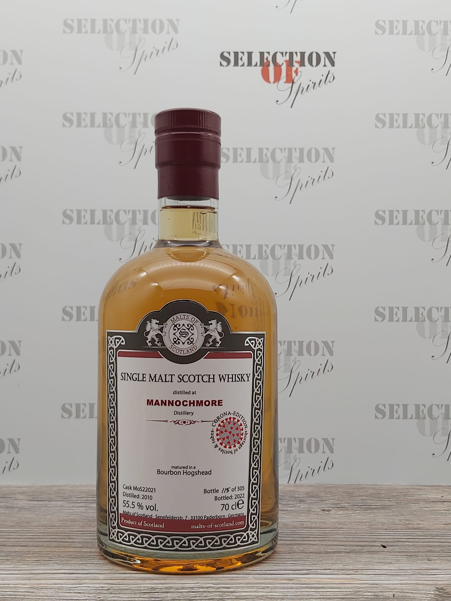Malts of Scotland MANNOCHMORE 2010/2022 Bourbon Hogshead