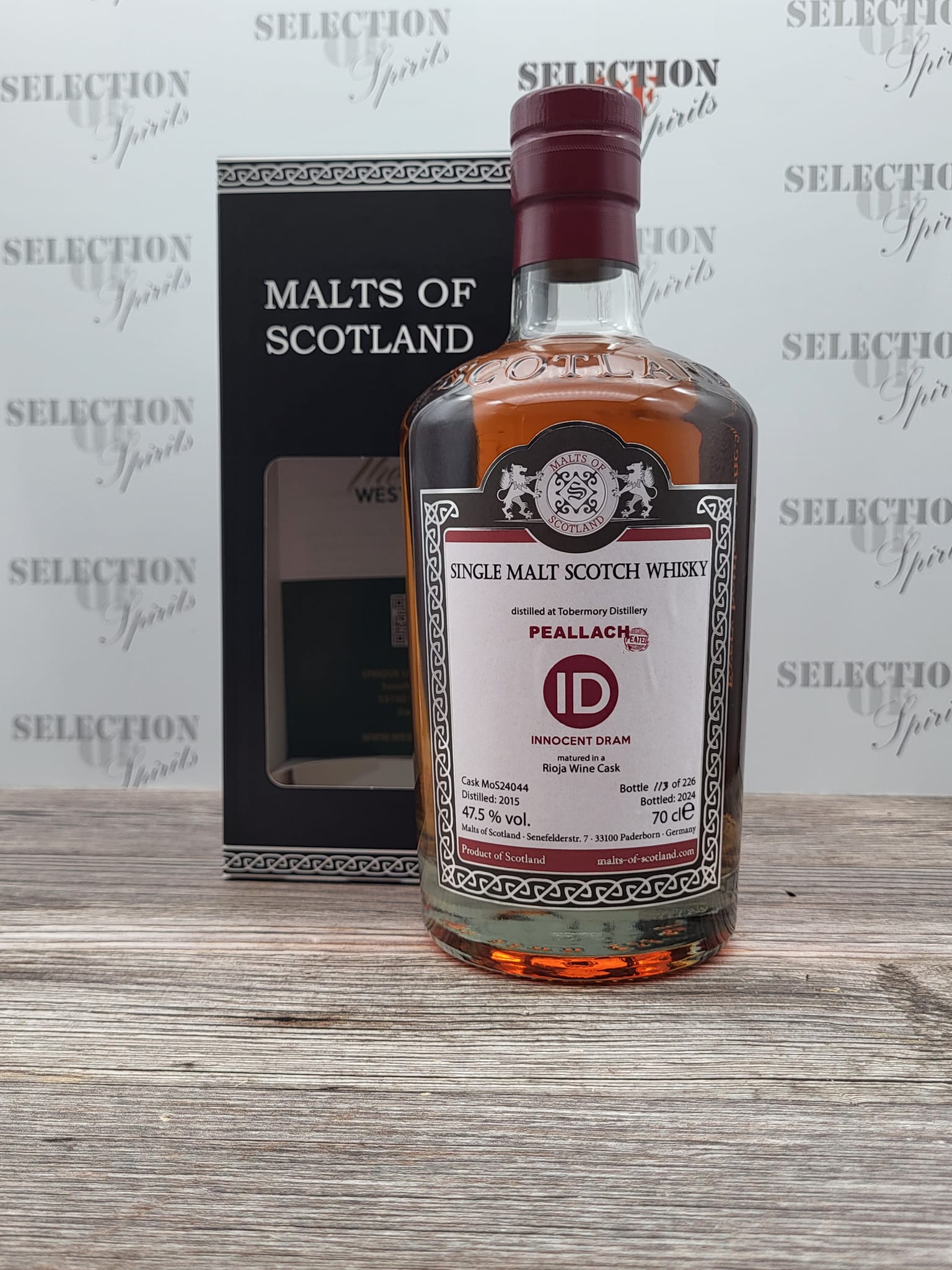 Malts of Scotland PEALLACH 2015/2024 Rioja Wine Cask "peated Tobermory"