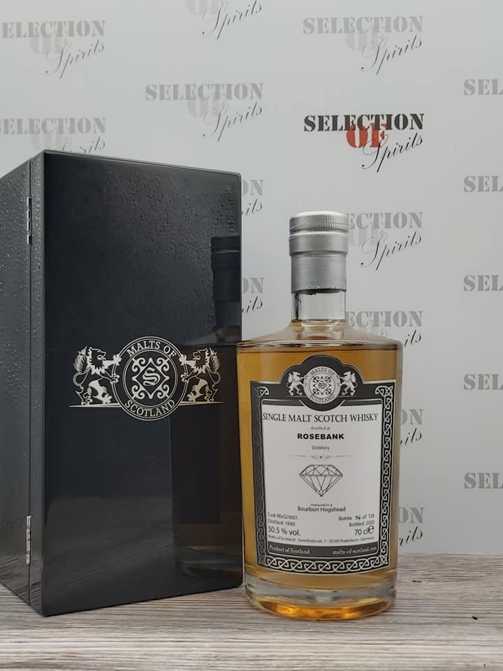 Malts of Scotland ROSEBANK 1990/2020 Warehouse Diamond Bourbon Hogshead