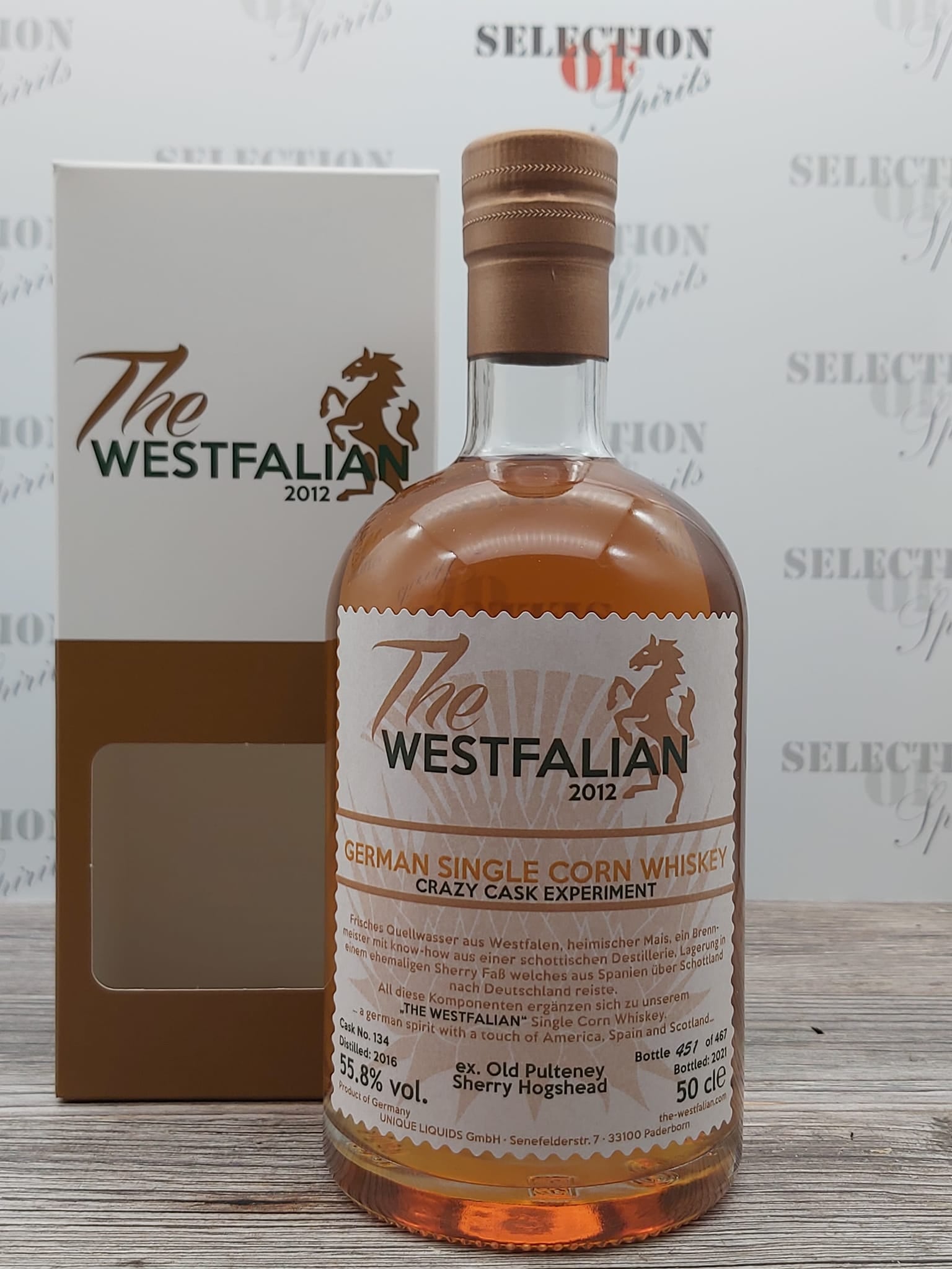 THE WESTFALIAN 2016/2021 Cask134 German Single Corn Whisky Crazy Cask Experimet