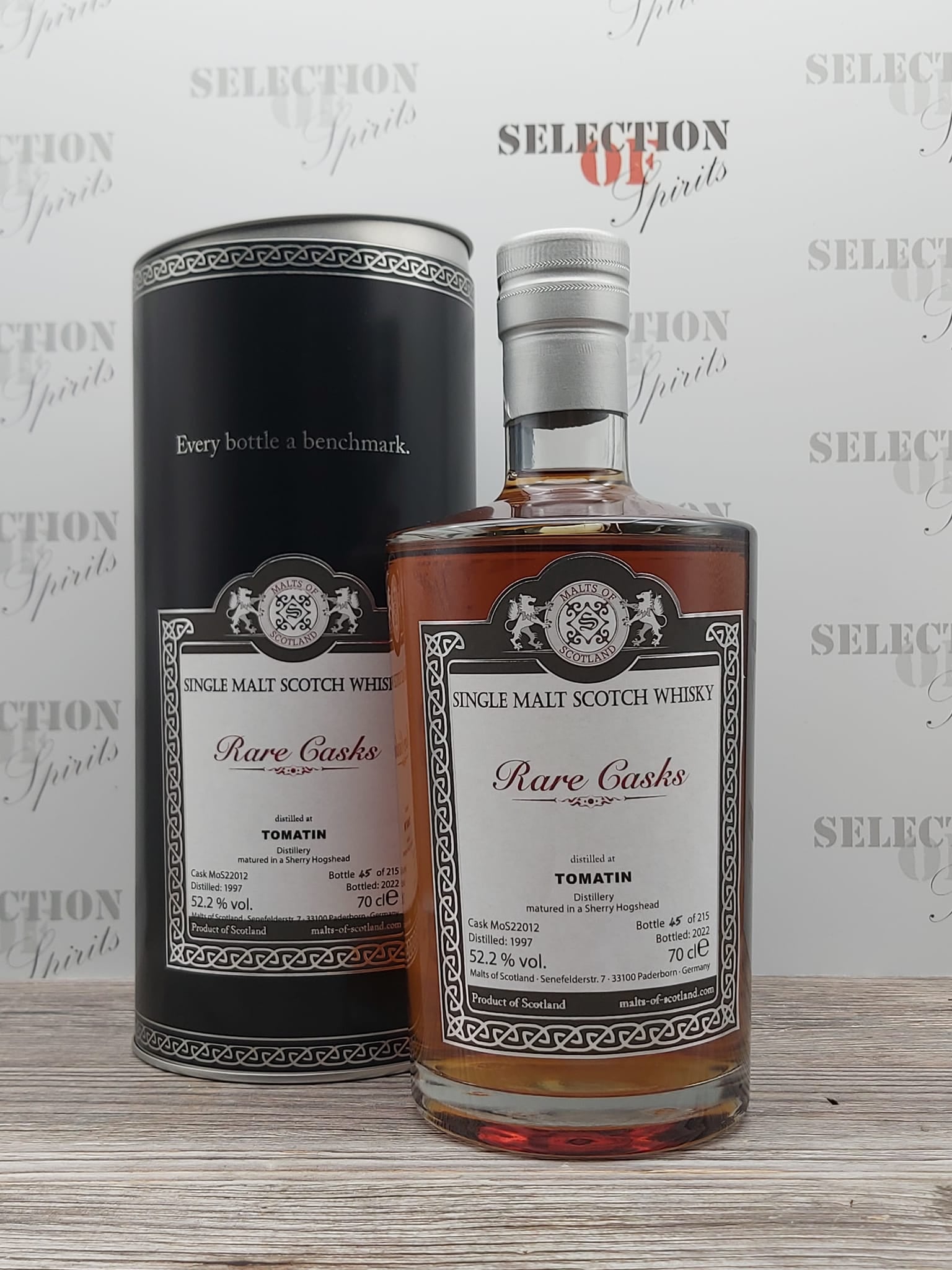 Malts of Scotland TOMATIN 1997/2022 Sherry Hogshead Rare Cask