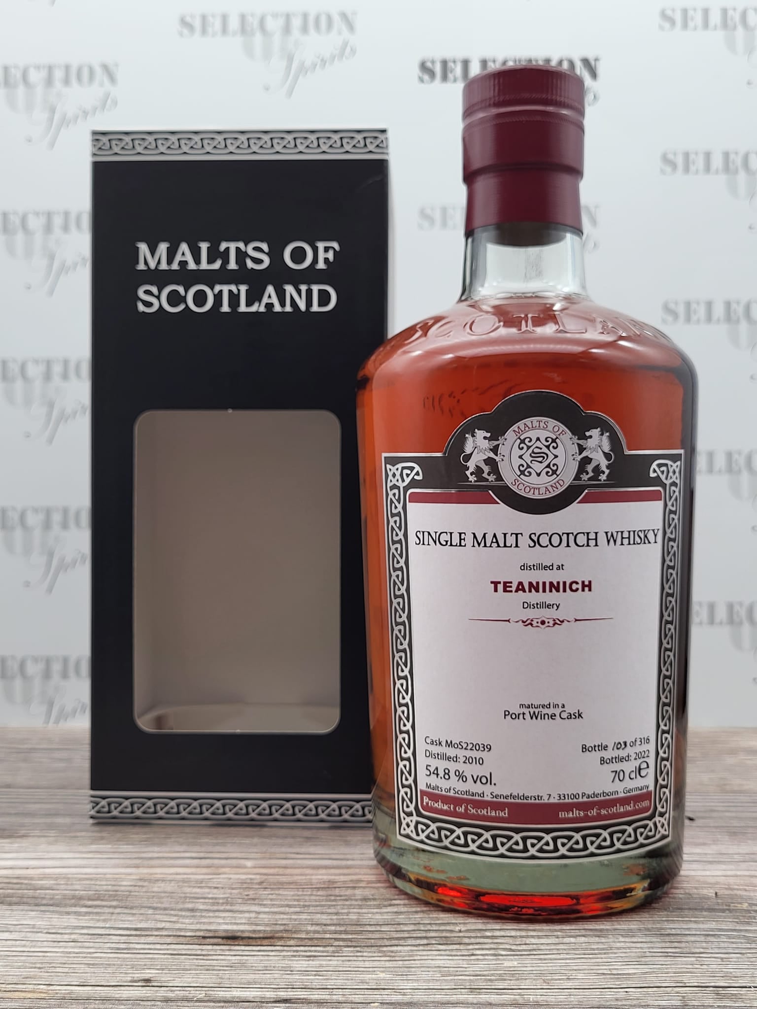 Malts of Scotland TEANINICH 2010/2022 Port Wine Cask
